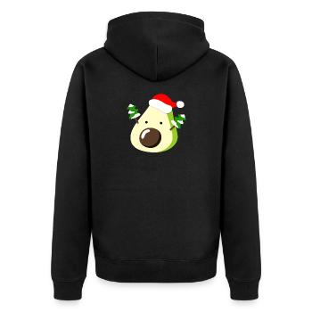Avocat – Noël - Veste à capuche bio Premium Unisexe - noir - Dos - Nico (187cm)