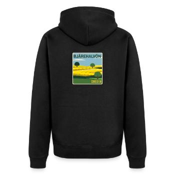 Bjärehalvön Campagne suédoise - Veste à capuche bio Premium Unisexe - noir - Dos - Nico (187cm)