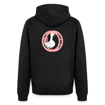 CHILDREN'S RHÖNRAD GOOSE GYMNASTICS - Unisex Premium Organic Zip Hoodie - black - Back - Nico (187cm)