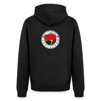 Non Pasaran 161 - Veste à capuche bio Premium Unisexe - noir - Dos - Nico (187cm)