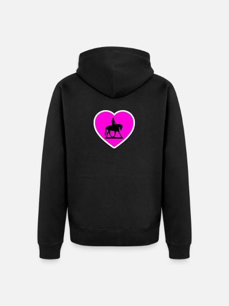 horses - Unisex Premium Organic Zip Hoodie - black