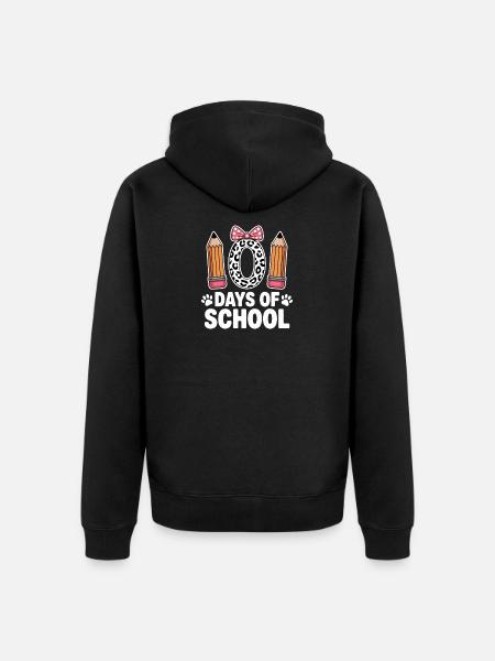 Leopard Pencil Back To School - Unisex Premium Organic Zip Hoodie - black