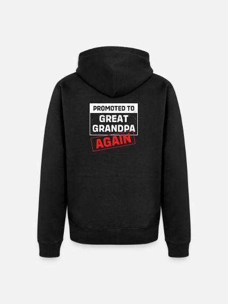 Papy Grand-père Petit-enfant Papy - Veste à capuche bio Premium Unisexe - noir