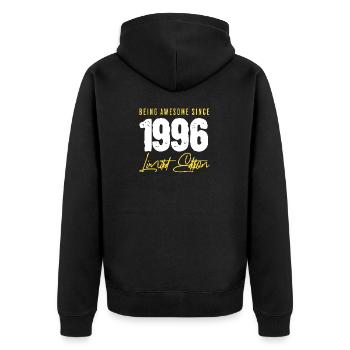 30th birthday 1996 - Unisex Premium Organic Zip Hoodie - black - Back - Nico (187cm)