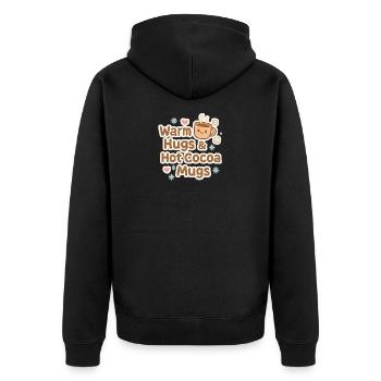 Câlins chaleureux Tasse de cacao - Veste à capuche bio Premium Unisexe - noir - Dos - Nico (187cm)