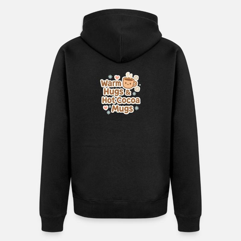 Câlins chaleureux Tasse de cacao - Veste à capuche bio Premium Unisexe - noir