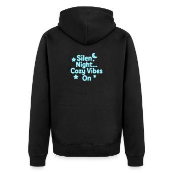 Silen Night Neon Cozy Vibes - Veste à capuche bio Premium Unisexe - noir - Dos - Nico (187cm)