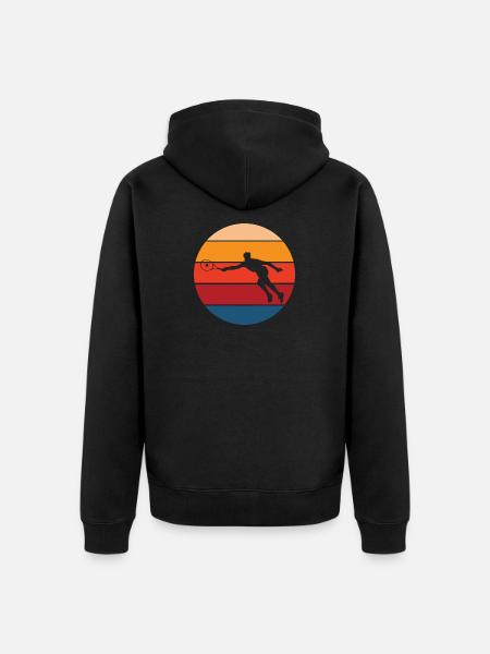 Tennis - Unisex Premium Organic Zip Hoodie - black