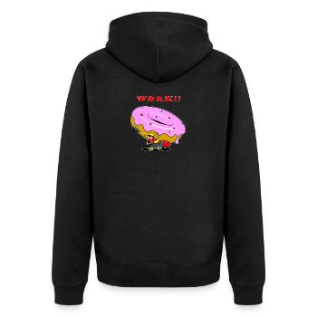 Dessin animé Ouvrière Donut de Fourmi - Veste à capuche bio Premium Unisexe - noir - Dos - Nico (187cm)