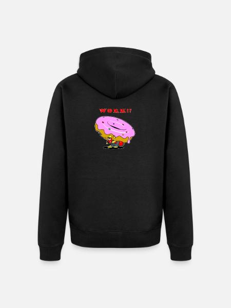 Ant Donut Worker Cartoon - Unisex Premium Organic Zip Hoodie - black