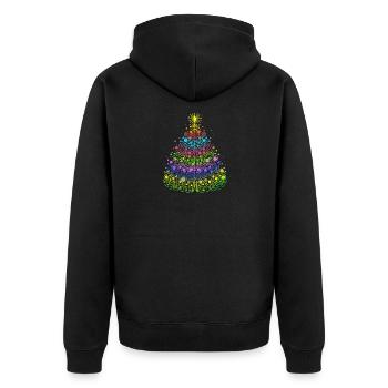 Christmas tree - Unisex Premium Organic Zip Hoodie - black - Back - Nico (187cm)