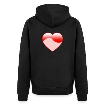 Amour - Veste à capuche bio Premium Unisexe - noir - Dos - Nico (187cm)