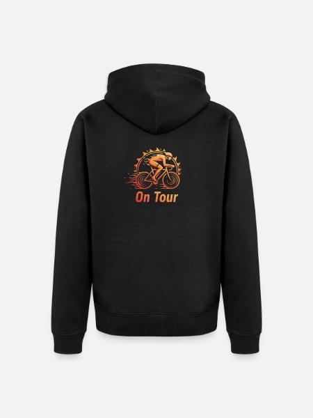 Cyclists On Tour - Unisex Premium Organic Zip Hoodie - black