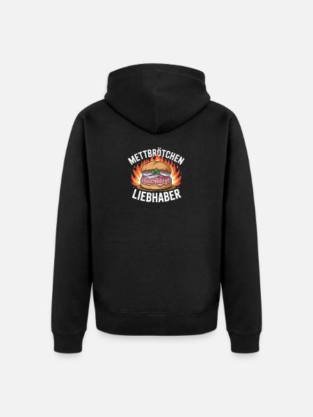 Mettbrötchen Lover - Funny German Memes - Unisex Premium Organic Zip Hoodie - black