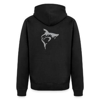 Requin - Veste à capuche bio Premium Unisexe - noir - Dos - Nico (187cm)