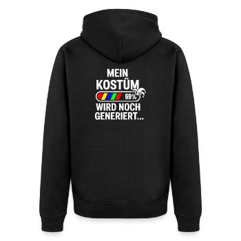 Kostüm Wird Noch Generiert Köln Karneval Fasching - Unisex Premium Bio Zip Hoodie - Schwarz - Hinten - Nico (187cm)