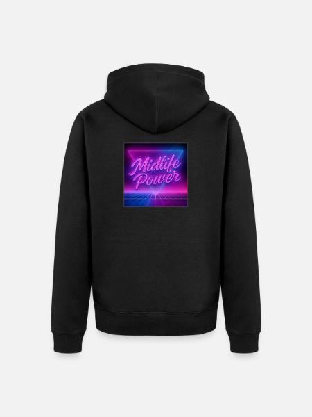 Midlife Power - Unisex Premium Organic Zip Hoodie - black