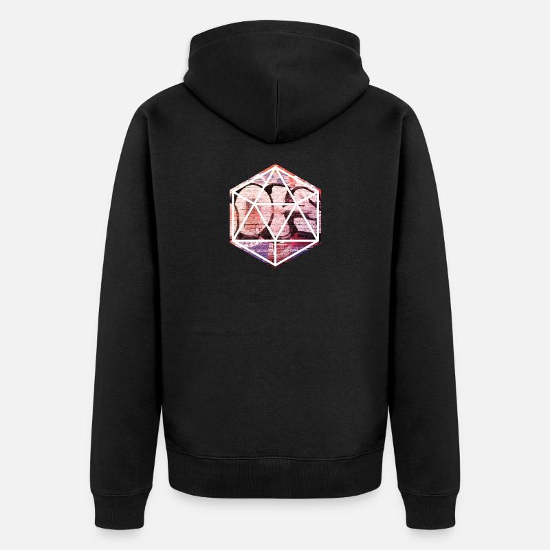 Prisme de graffiti géométrique - Veste à capuche bio Premium Unisexe - noir