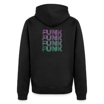 Funk Vintage - Veste à capuche bio Premium Unisexe - noir - Dos - Nico (187cm)
