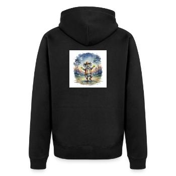 Mehni le cow-boy Koala - Veste à capuche bio Premium Unisexe - noir - Dos - Nico (187cm)