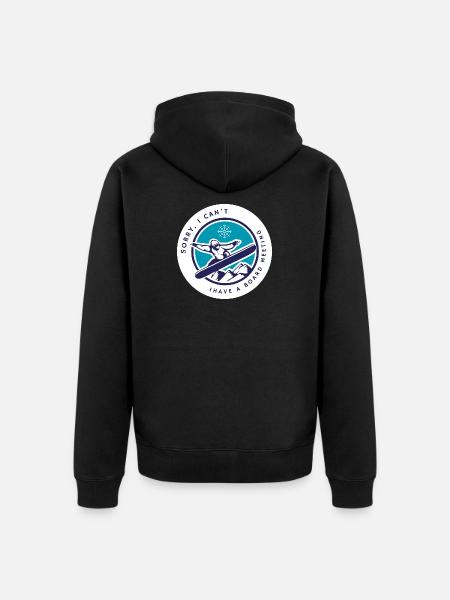 Snowboarding Board Meeting - Unisex Premium Organic Zip Hoodie - black