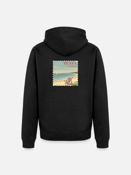 Texel Noordzee - Unisex Premium Bio Zip Hoodie - Schwarz