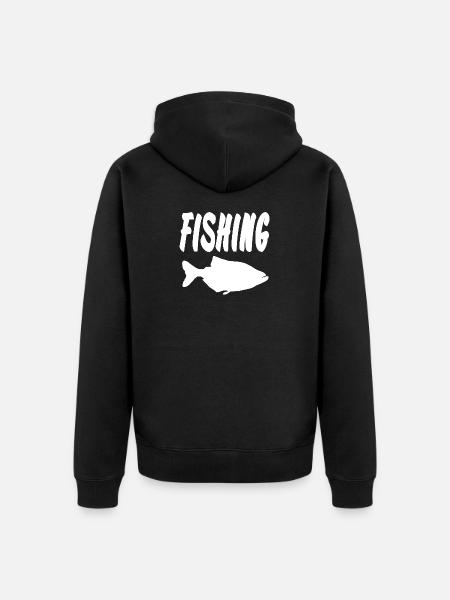 Angling - Unisex Premium Organic Zip Hoodie - black