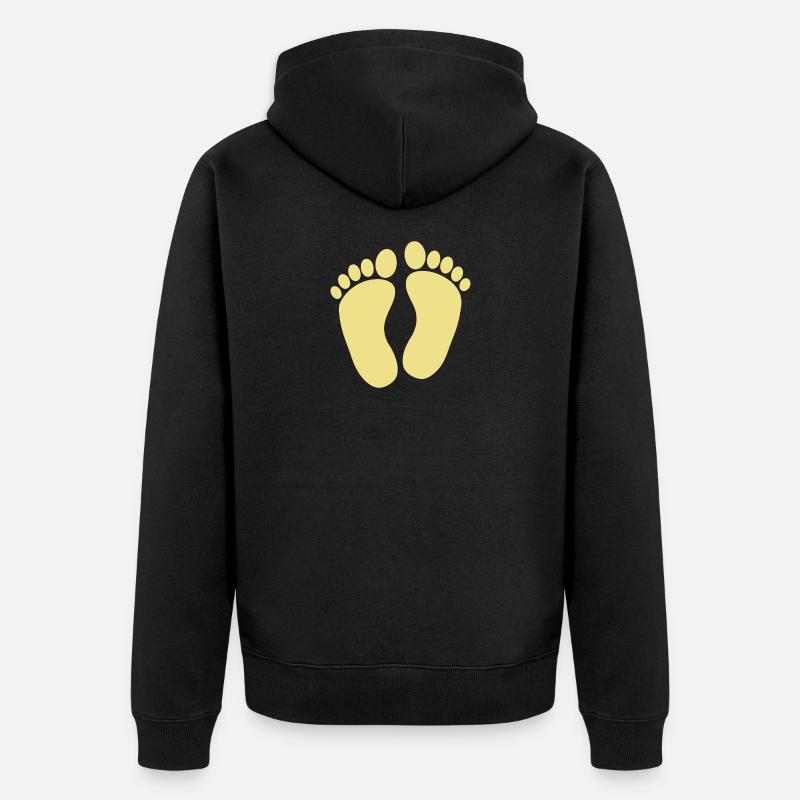 Pieds de bébé - Veste à capuche bio Premium Unisexe - noir