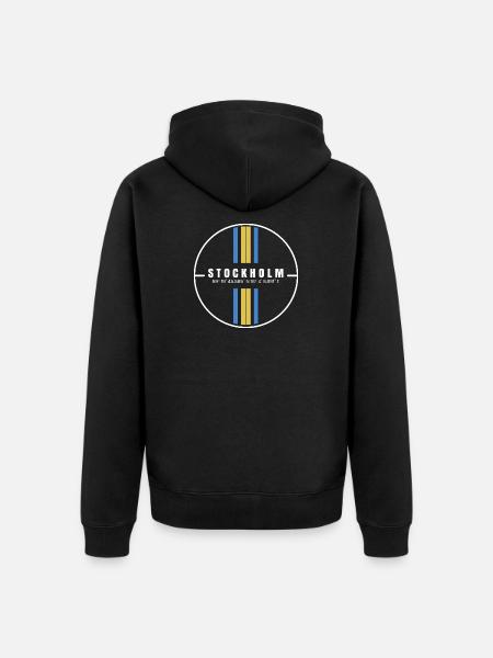Stockholm Coordinates - Unisex Premium Organic Zip Hoodie - black