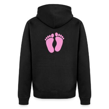 Pieds de bébé - Veste à capuche bio Premium Unisexe - noir - Dos - Nico (187cm)
