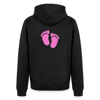 Pieds de bébé - Veste à capuche bio Premium Unisexe - noir - Dos - Nico (187cm)