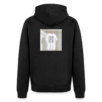 T-shirt à réflexion encadrée - Veste à capuche bio Premium Unisexe - noir - Dos - Nico (187cm)