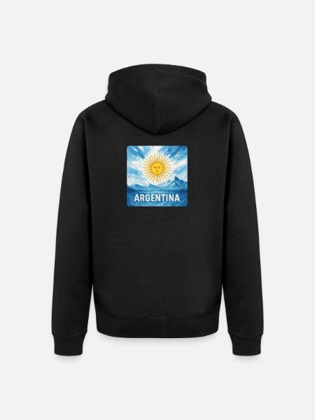 Argentina Travel Design - Unisex Premium Organic Zip Hoodie - black