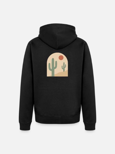 Desert Arch Serenity - Unisex Premium Organic Zip Hoodie - black