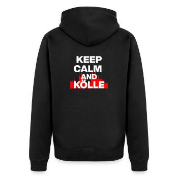 RESTE CALME ET KÖLLE ! COLOGNE LOVE KÖLSCH LOVER blanc - Veste à capuche bio Premium Unisexe - noir - Dos - Nico (187cm)