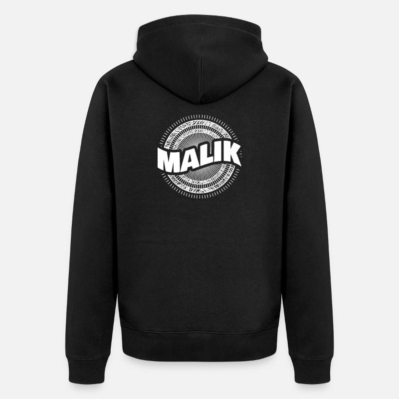 Malik comme nom - Veste à capuche bio Premium Unisexe - noir