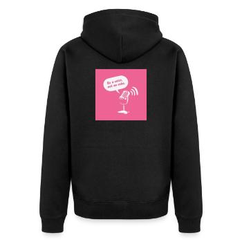 Sois une voix, pas un écho - Veste à capuche bio Premium Unisexe - noir - Dos - Nico (187cm)