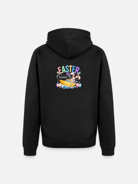 Easter Cruise Holiday Quote - Unisex Premium Organic Zip Hoodie - black