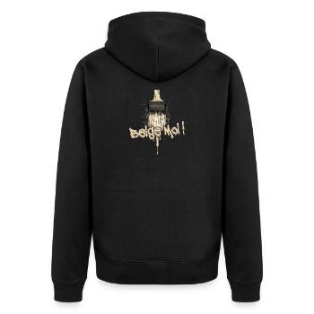 BEIGE-ME! (love, painting) - Unisex Premium Organic Zip Hoodie - black - Back - Nico (187cm)