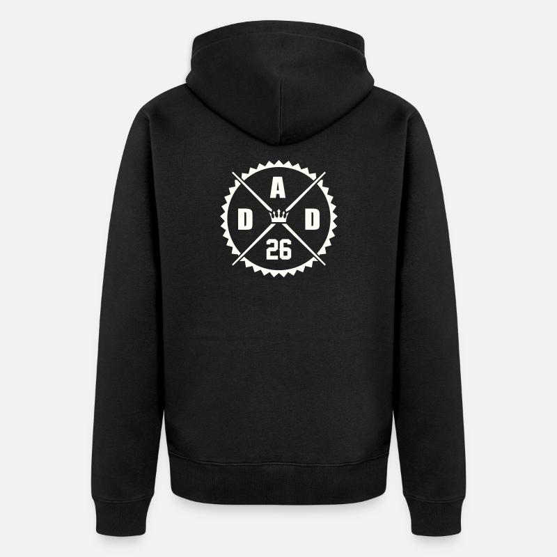 Dad 26 - Unisex Premium Bio Zip Hoodie - Schwarz
