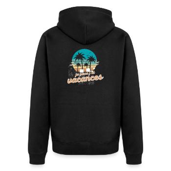 Vacances Tropicales Crépuscule - Veste à capuche bio Premium Unisexe - noir - Dos - Nico (187cm)