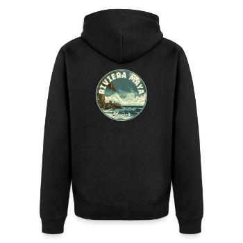 Experience Paradise In Riviera Maya - Mexico - Unisex Premium Organic Zip Hoodie - black - Back - Nico (187cm)