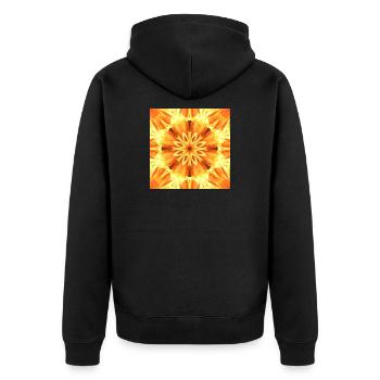 Firestar Kaleidoscope - Unisex Premium Organic Zip Hoodie - black - Back - Nico (187cm)