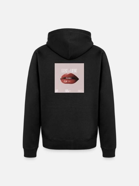 Lust und Liebe: Lippenkunst - Unisex Premium Bio Zip Hoodie - Schwarz