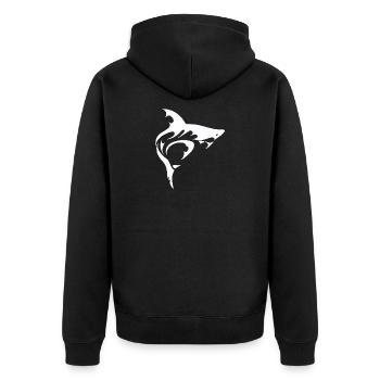 Requin - Veste à capuche bio Premium Unisexe - noir - Dos - Nico (187cm)