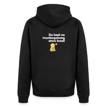 TU AS UN TALENT D’ÎLE SANS ÎLE ! - Veste à capuche bio Premium Unisexe - noir - Dos - Nico (187cm)