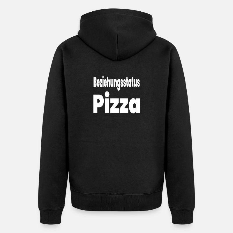 Pizza - Unisex Premium Bio Zip Hoodie - Schwarz