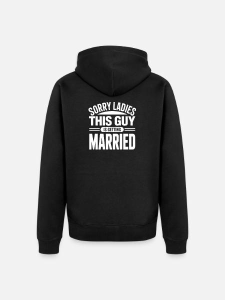 Citation du futur marié - Veste à capuche bio Premium Unisexe - noir
