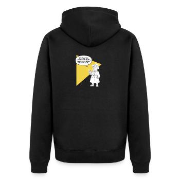 Bonjour tante - tu décroches ? Ton frère est drôle, agaçant - Veste à capuche bio Premium Unisexe - noir - Dos - Nico (187cm)