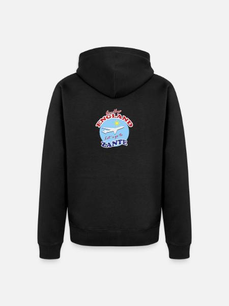 Goodbye England Let´s go to Zante - Unisex Premium Organic Zip Hoodie - black